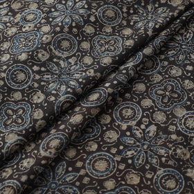 Kutch Hand Block Print Natural Dyed Cotton Ajrakh Fabric 08