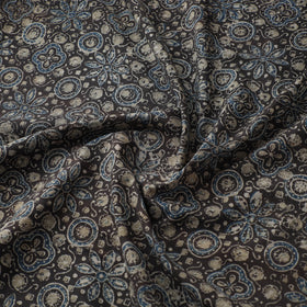 Kutch Hand Block Print Natural Dyed Cotton Ajrakh Fabric 08