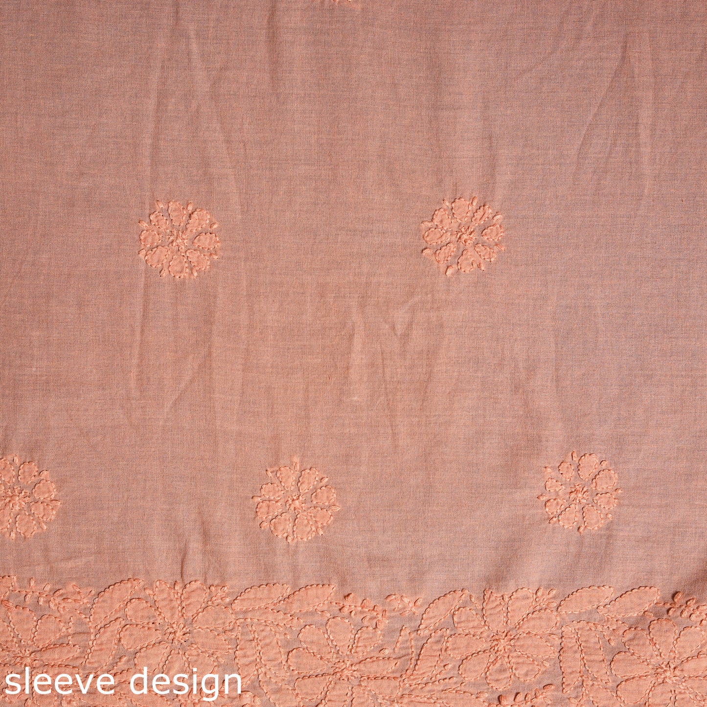 Chikankari Hand Embroidery Mul Cotton Kurta Material