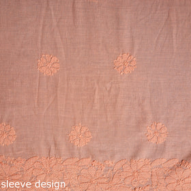 Chikankari Hand Embroidery Mul Cotton Kurta Material