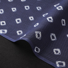 Blue - Kota Doria Cotton Bandhani Tie-Dye Fabric 16