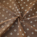 Brown - Kota Doria Cotton Bandhani Tie-Dye Fabric 17