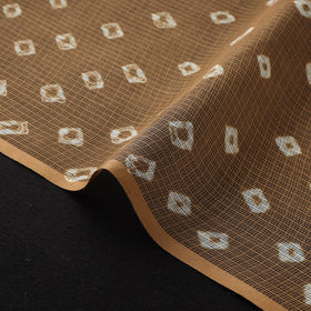 Brown - Kota Doria Cotton Bandhani Tie-Dye Fabric 17