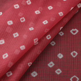 Pink - Kota Doria Cotton Bandhani Tie-Dye Fabric 18