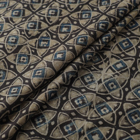 Black - Kutch Hand Block Print Natural Dyed Cotton Ajrakh Fabric 10