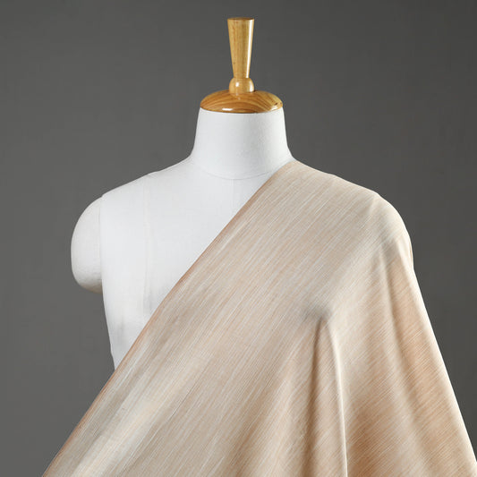 Beige - Mangalagiri Plain Handloom Cotton Fabric