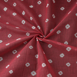 Pink - Kota Doria Cotton Bandhani Tie-Dye Fabric 18