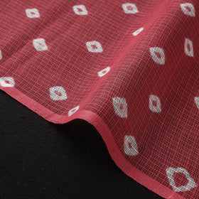 Pink - Kota Doria Cotton Bandhani Tie-Dye Fabric 18