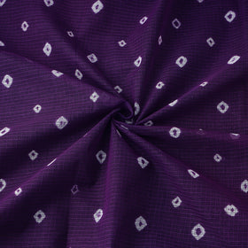 Purple - Kota Doria Cotton Bandhani Tie-Dye Fabric 19