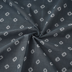 Grey - Kota Doria Cotton Bandhani Tie-Dye Fabric 20