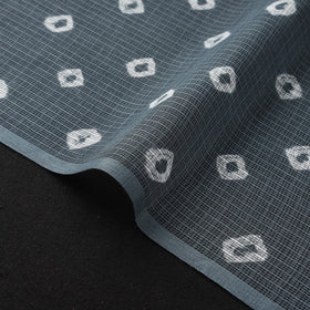 Grey - Kota Doria Cotton Bandhani Tie-Dye Fabric 20