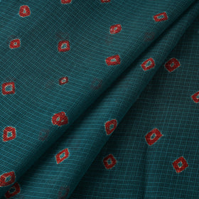 Green - Kota Doria Cotton Bandhani Tie-Dye Fabric 21