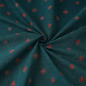 Green - Kota Doria Cotton Bandhani Tie-Dye Fabric 21