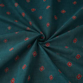 Green - Kota Doria Cotton Bandhani Tie-Dye Fabric 21