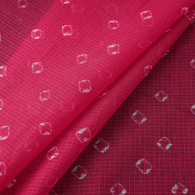 Pink - Kota Doria Cotton Bandhani Tie-Dye Fabric 22