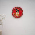 Krishna - handpainted clay art wall frame 16 - handcrafted