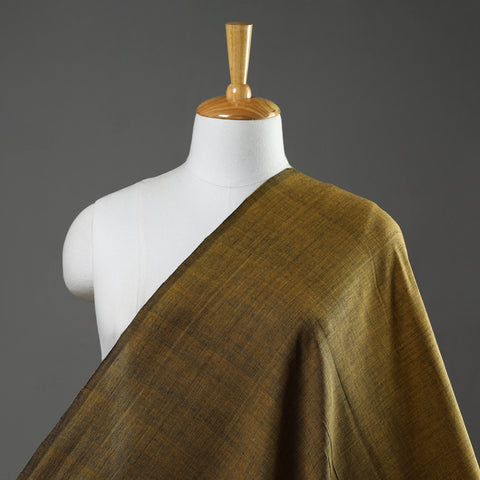 Yellow - Mangalagiri Plain Handloom Cotton Fabric