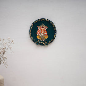 Ganesha - handpainted clay art wall frame 17 - handcrafted