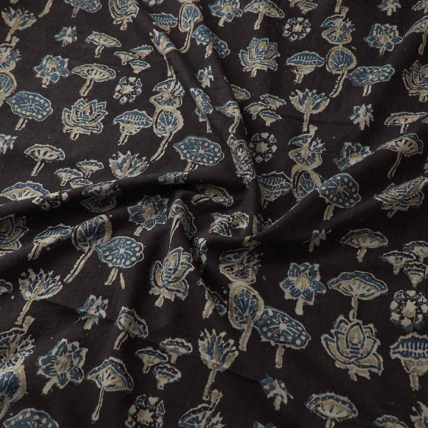 Kutch Hand Block Print Natural Dyed Cotton Ajrakh Fabric 17