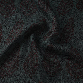 Green - Kota Doria Cotton Natural Dyed Hand Block Bagh Print Fabric 02