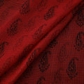 Red - Kota Doria Cotton Natural Dyed Hand Block Bagh Print Fabric 03