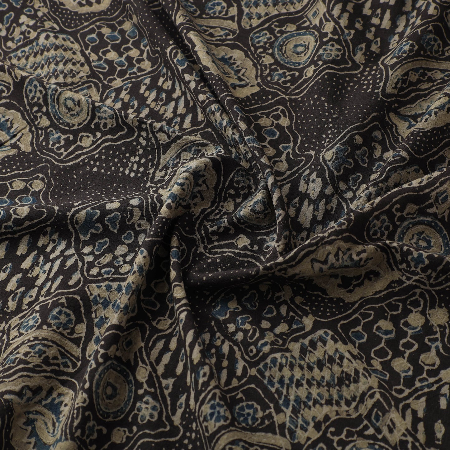Kutch Hand Block Print Natural Dyed Cotton Ajrakh Fabric 18