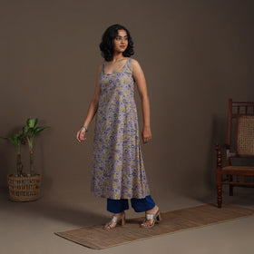 Cotton a-line sanganeri kurta 08 - handcrafted