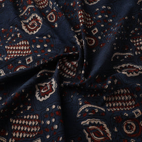 Kutch Hand Block Print Natural Dyed Cotton Ajrakh Fabric 19