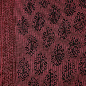 Pink - Kota Doria Cotton Natural Dyed Hand Block Bagh Print Fabric 05