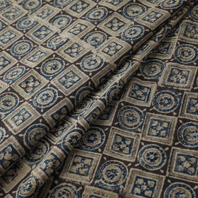 Kutch Hand Block Print Natural Dyed Cotton Ajrakh Fabric 21