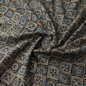 Kutch Hand Block Print Natural Dyed Cotton Ajrakh Fabric 21