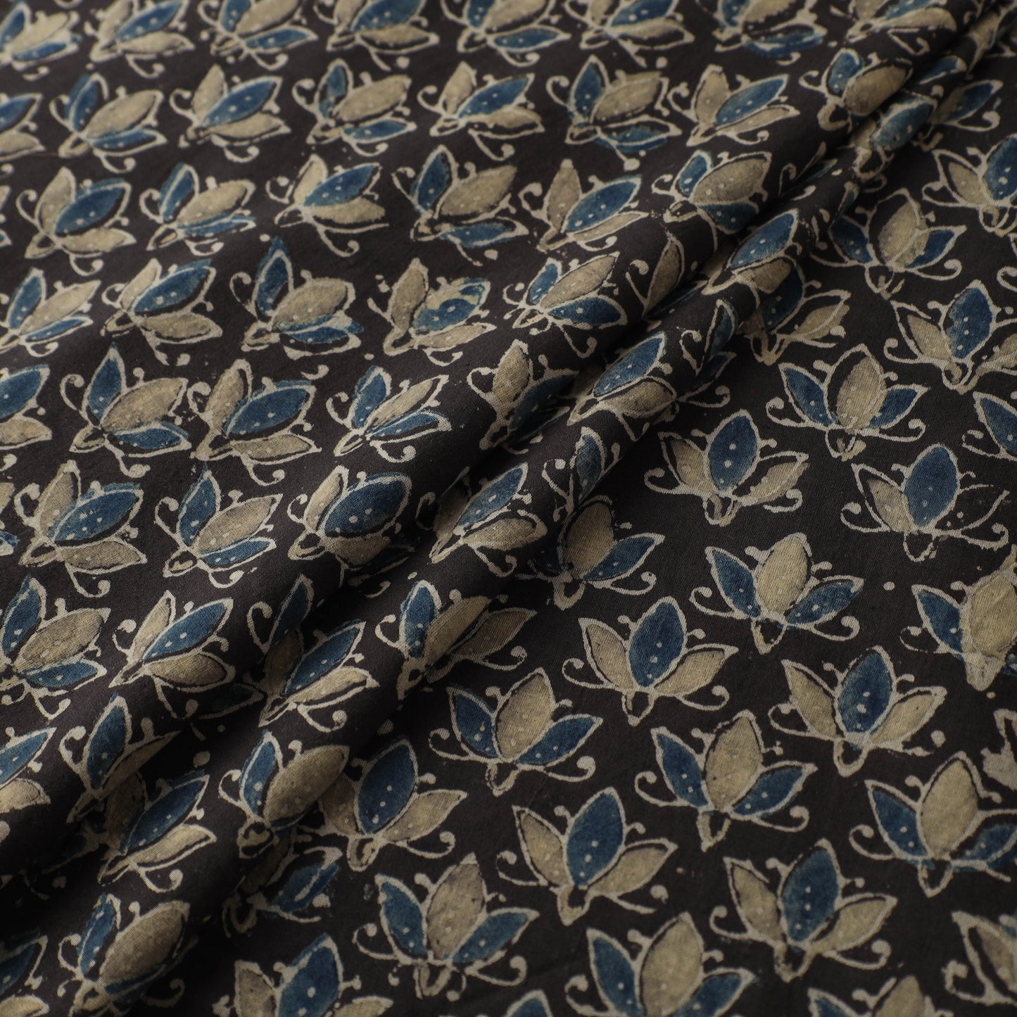 Kutch Hand Block Print Natural Dyed Cotton Ajrakh Fabric 22