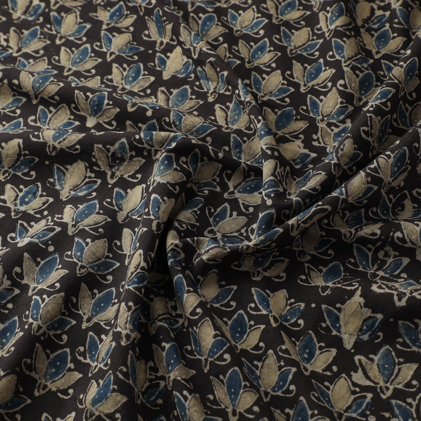 Kutch Hand Block Print Natural Dyed Cotton Ajrakh Fabric 22