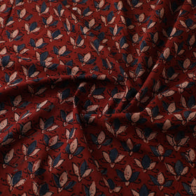Kutch Hand Block Print Natural Dyed Cotton Ajrakh Fabric 25