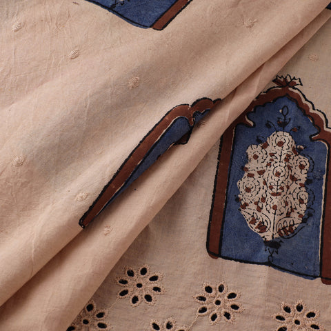 Natural Dyed Hand Block Print Ajrakh Cotton Hakoba Fabric 03