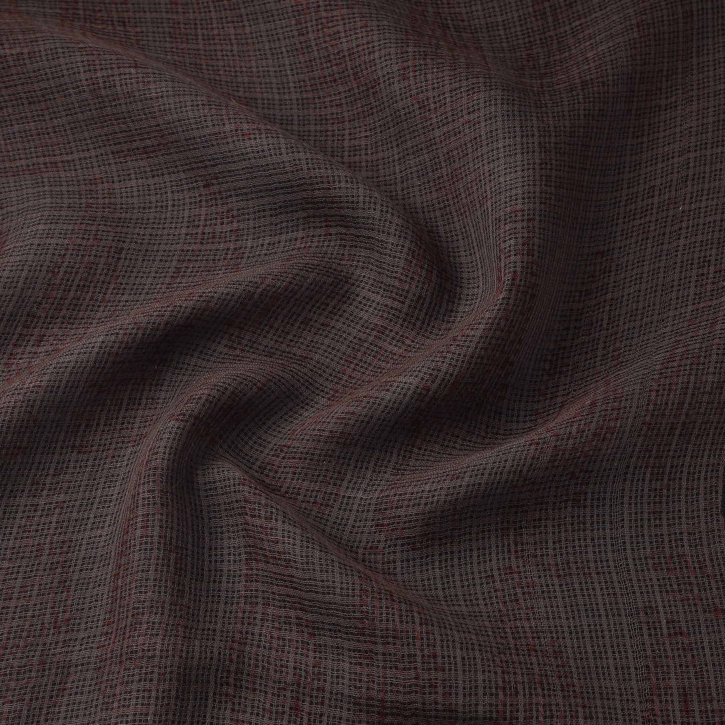 Brown - Kota Doria Cotton Natural Dyed Hand Block Bagh Print Fabric 11