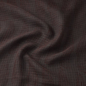 Brown - Kota Doria Cotton Natural Dyed Hand Block Bagh Print Fabric 11
