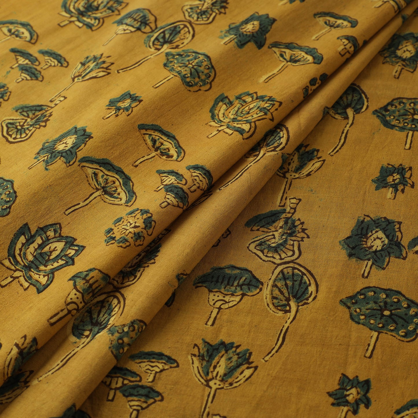 Kutch Hand Block Print Natural Dyed Cotton Ajrakh Fabric 30