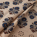 Natural Dyed Hand Block Print Ajrakh Cotton Hakoba Fabric 01