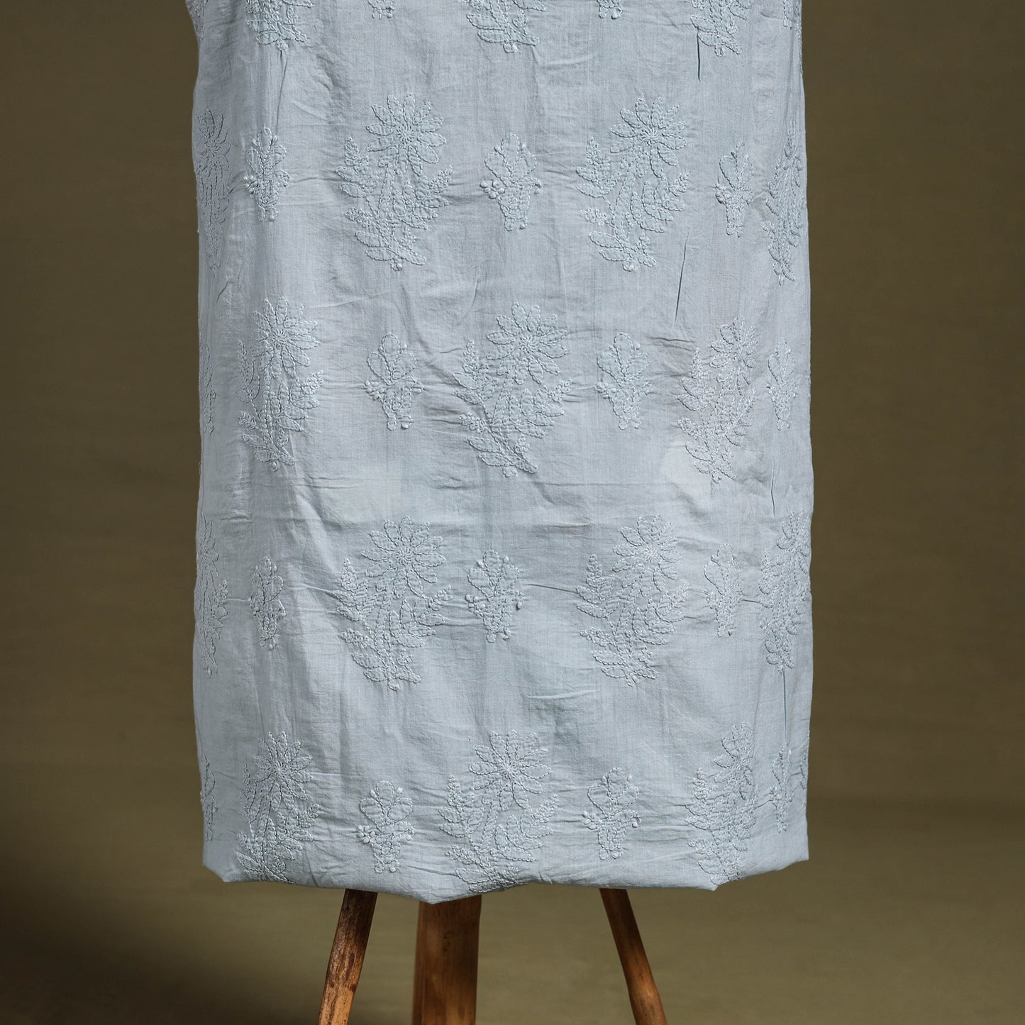Chikankari Hand Embroidery Mul Cotton Kurta Material 