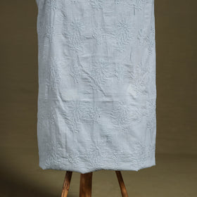 Chikankari Hand Embroidery Mul Cotton Kurta Material 
