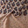 Beige - Natural Dyed Hand Block Print Ajrakh Cotton Hakoba Fabric 04