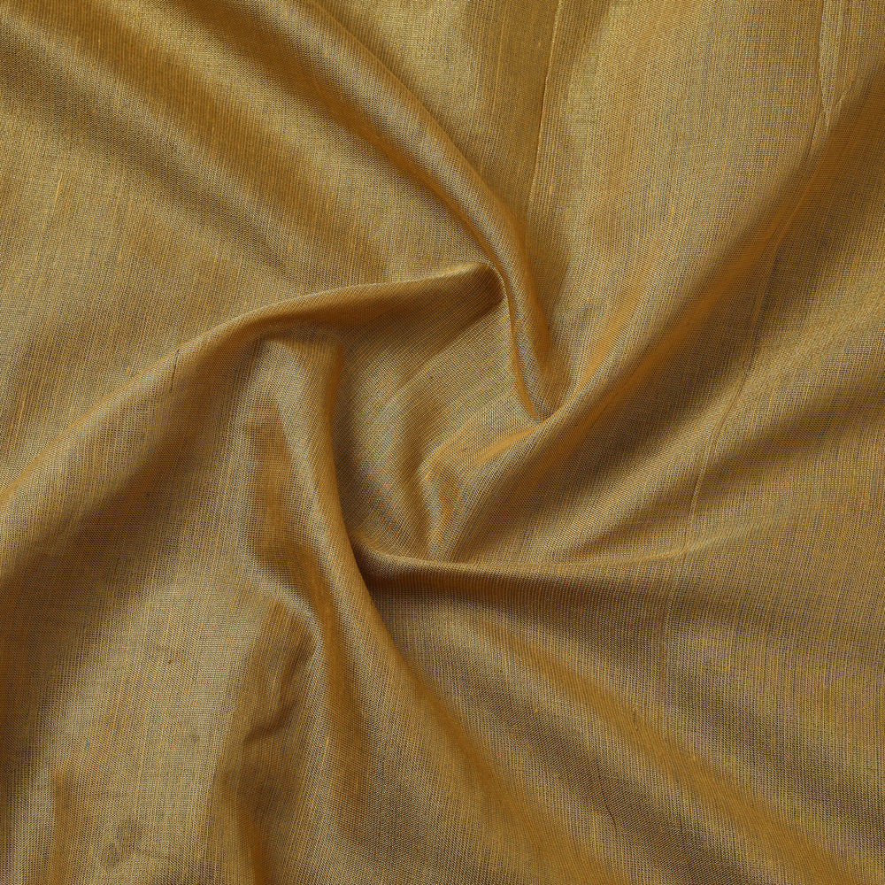 Yellow - Gold - Traditional Tissue Chanderi Silk Handloom Zari Weave Fabric