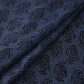 Blue - Kota Doria Cotton Natural Dyed Hand Block Bagh Print Fabric 15