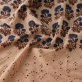 Beige - Natural Dyed Hand Block Print Ajrakh Cotton Hakoba Fabric 05