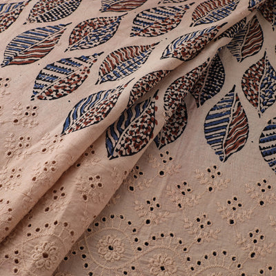 Natural Dyed Hand Block Print Ajrakh Cotton Hakoba Fabric 06