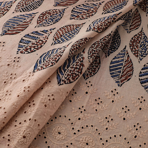 Natural Dyed Hand Block Print Ajrakh Cotton Hakoba Fabric 06
