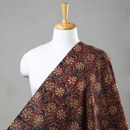 Red - Kalamkari Block Printed Cotton Fabric