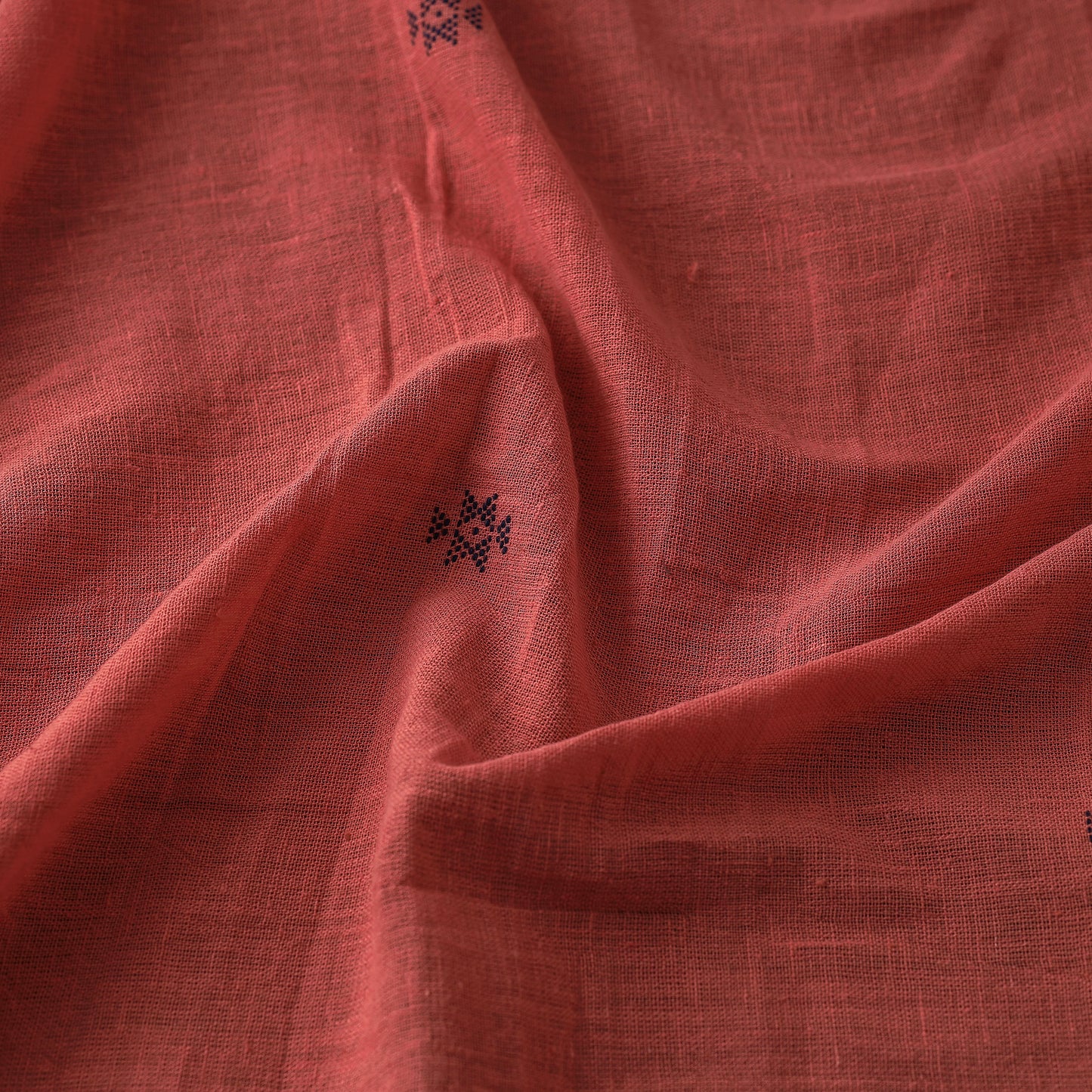 Organic Kala Cotton Pure Handloom Light Pink Chaumukh Fabric
