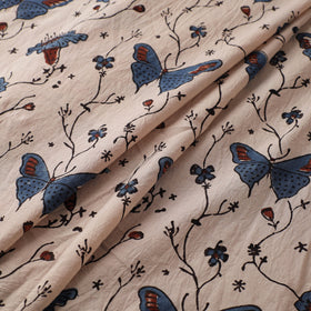 Beige - Kutch Hand Block Ajrakh Print Natural Dyed Cotton Fabric 10